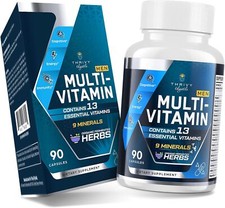 Mens Multivitamins 50 plus - Daily Multivitamin for Men with Fermented Herbal Ex