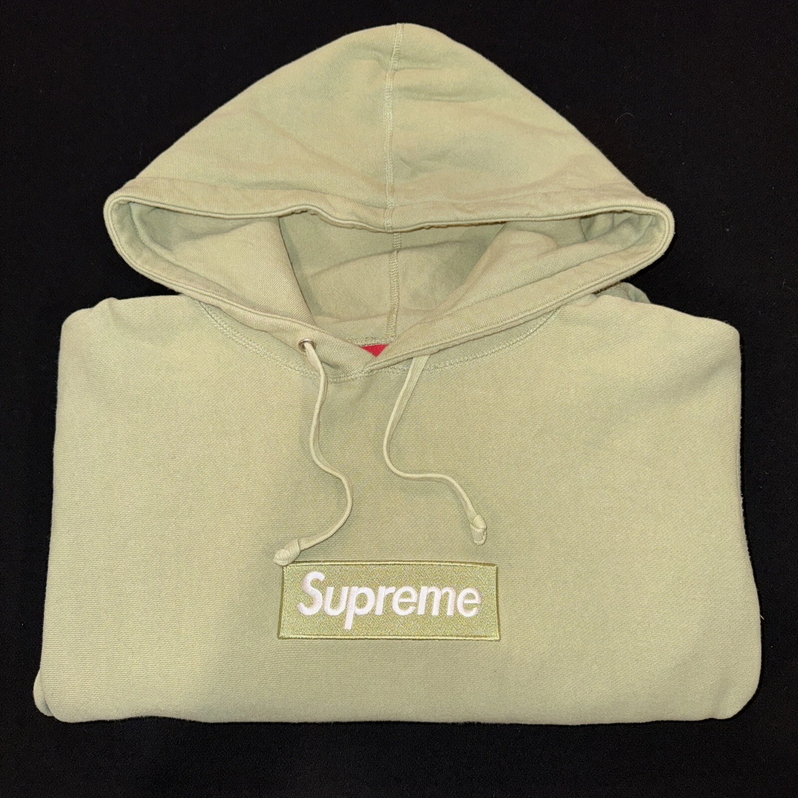 Sweat à capuche homme vert sauge taille L   Supreme Box logo FW16 Release
