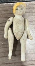 Vintage Miniature Pin Jointed Bisque Doll 2.25 Germany 280 5/0 1/2 Dollhouse