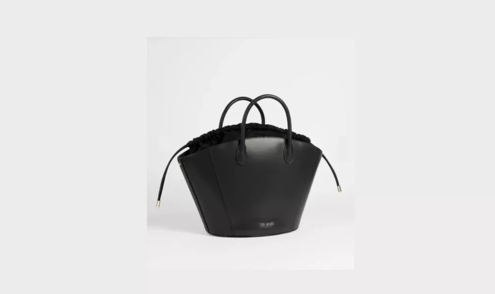 Black Medium Leather Tote