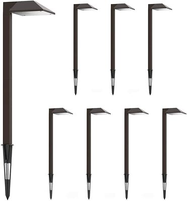 GOODSMANN Path Lighting 8 Pack LED Low Voltage Landscape Lights 0.6 W 22 Lumens