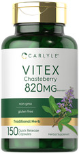 Vitex Chasteberry | 820mg | 150 Capsules | Agnus-Castus Fruit | by Carlyle