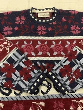 Vintage Private Eyes Sweater Women 2XL Grandma Core Thick Stitch Knit Pullover