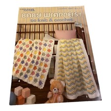 Leisure Arts Baby Wrappers Knit Crochet Afghan Patterns Leaflet 397 VIntage