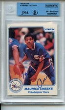 1983-84 Star #2 Maurice Cheeks SP Rookie Card BGS JSA Authentic Autograph