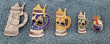Wisconsin Jaycee Pins Pinbacks Lot of 5 Beer Steins / Badger
