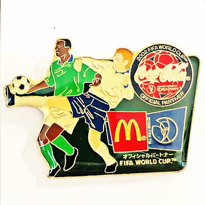 2002 FIFA WORLD CUP Pin Badge Korea Japan Football Soccer COCA