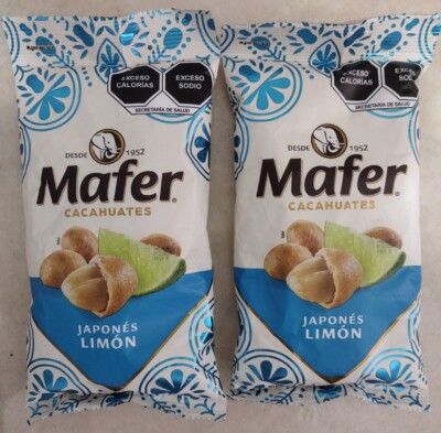 2X MAFER CACAHUATE JAPONES CON LIMON / JAPANESE PEANUTS WITH LIME -2 DE 170g c/u