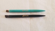 2 VINTAGE AVON TWIST UP/RETRACTABLE EYE MAKEUP BRUSHES cream shadow