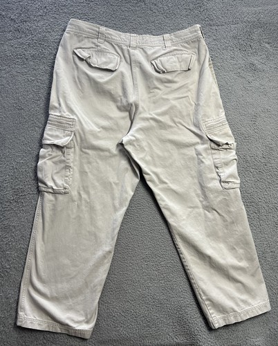 Vintage Lee Dungarees Pants Cargo Utility Beige Mens 38x30 Relaxed Y2K - 第 2/21 張圖片