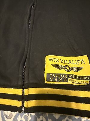 Wiz Khalifa Hoodie Jacket Mens Small Black Varsity Taylor Wiz Khalifa Hoodie Jacket Mens Small Black Varsity Taylor