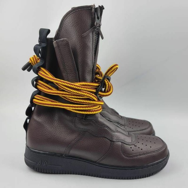 Nike Men's SF Af1 Air Force 1 Aa1128 204 Brown Leather BOOTS Size 12 for sale online | eBay