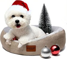 Dog Beds for Small Dogs - Cozy Round Cat Beds for Indoor Cats, 20in Pet Beds ...