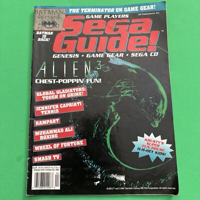 Game Players Magazine Sega Guide - Vol. 3 No 4 Alien 3 | eBay