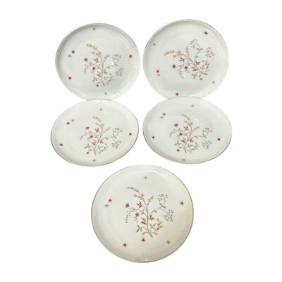 Set of 5 Clarice Eschenbach Dessert Bread Plates Bavaria Germany Baronet 6.25''