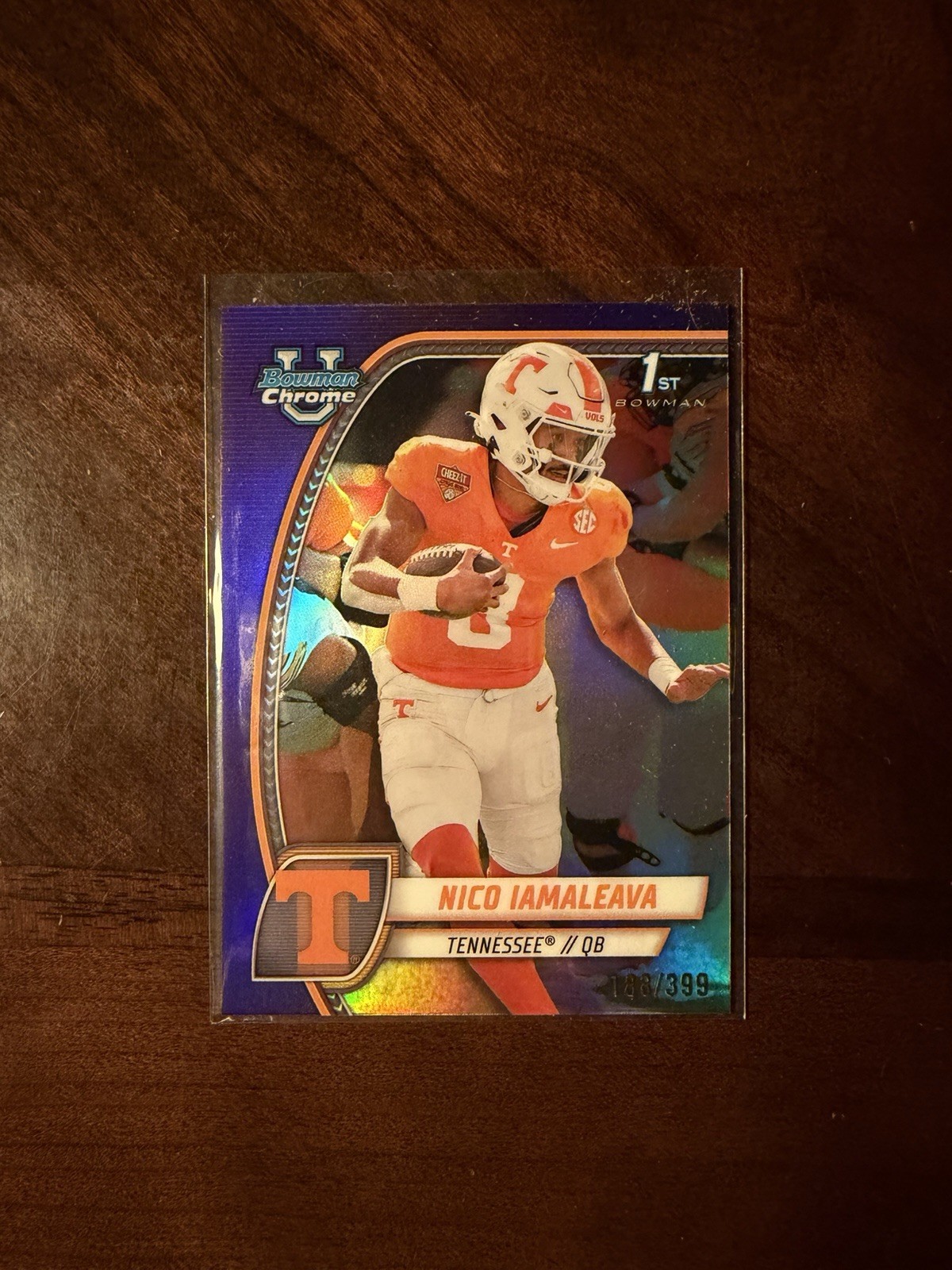 2024 Bowman U Chrome Nico Iamaleava Purple Refractor /399 #139 UCLA Tennessee