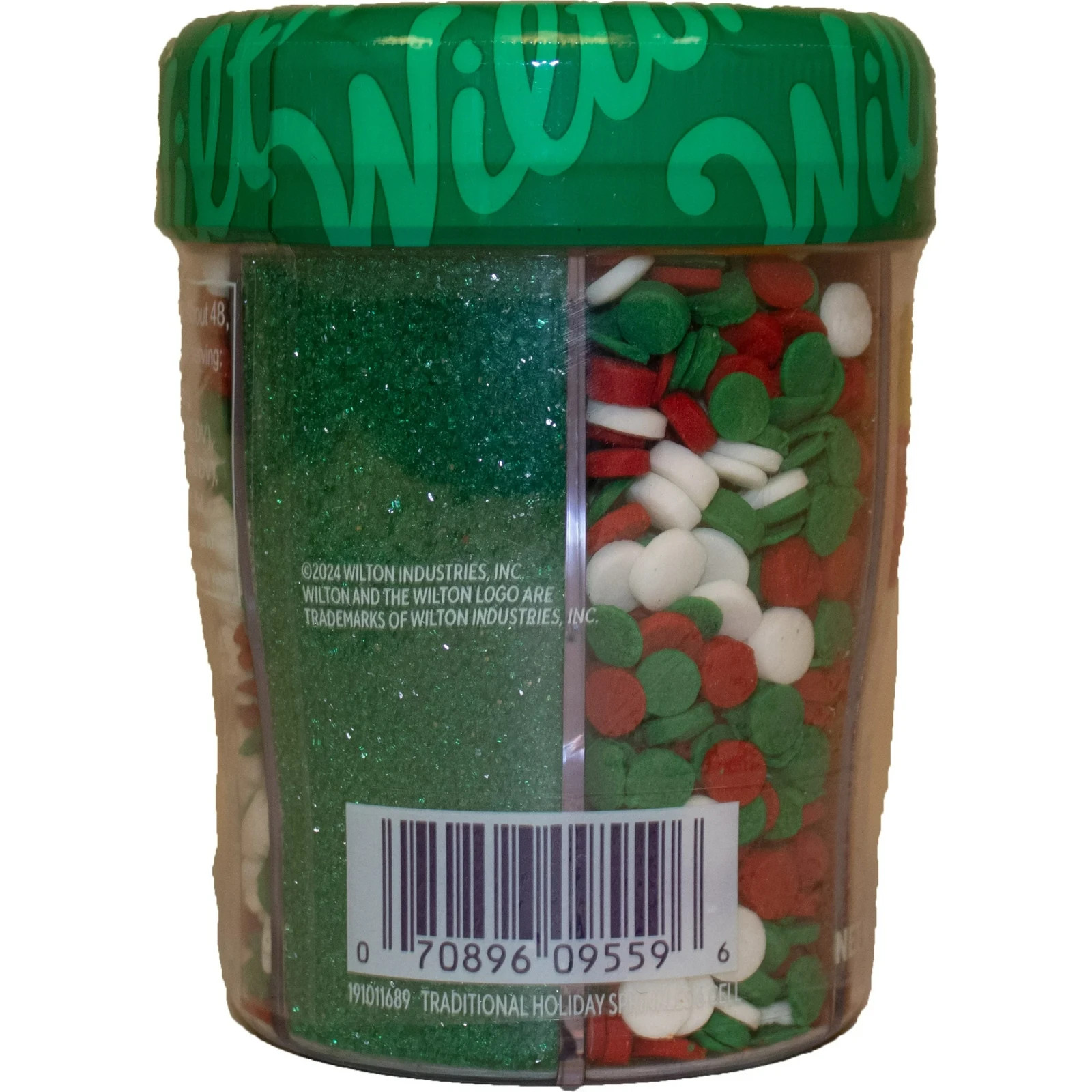 Wilton Christmas Sprinkles Edible Sprinkle Mix Assorted 6.4 oz. 6-Cell Container