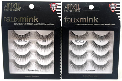 (2) Ardell Faux Mink Lashes False Faux Eyelashes Sealed 4 Pairs Each 817