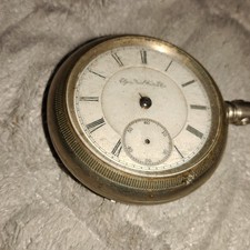 1888 Elgin 27 BW Raymond 18s 15j Railroad Pocket Watch Silveroid Keystone Case