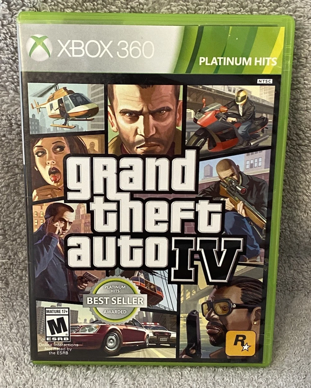 Grand Theft Auto IV 4 (Microsoft Xbox 360, 2008) **TESTED** w/Case Artwork Map