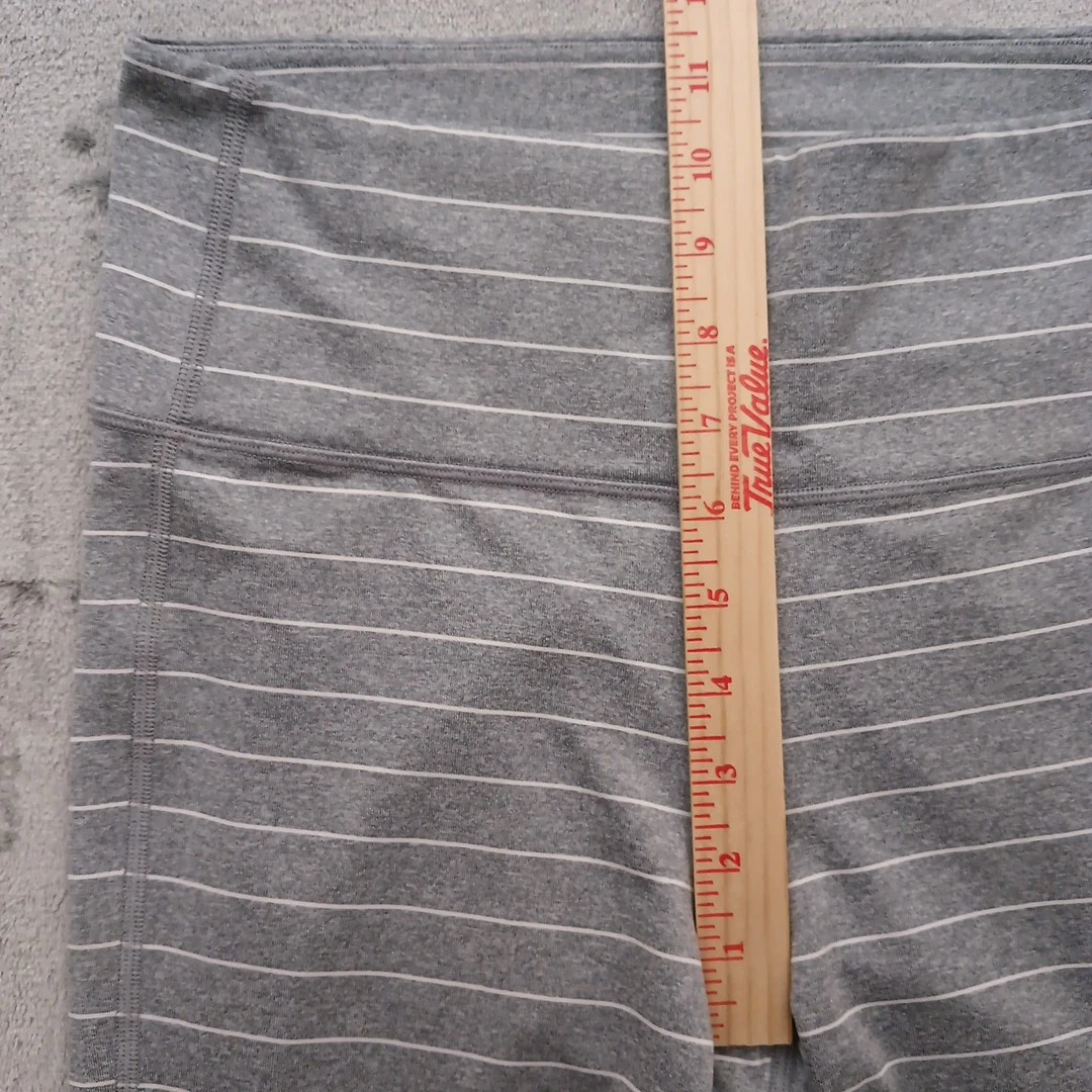 athleta striped ankle length mid rise leggings