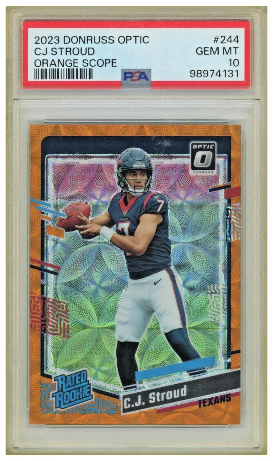 2023 Panini Donruss Optic C.J. Stroud Orange Sc...