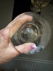 2 Vintage Clear Glass Footed Vases Ruffle Wavy Rim Top — photo 7