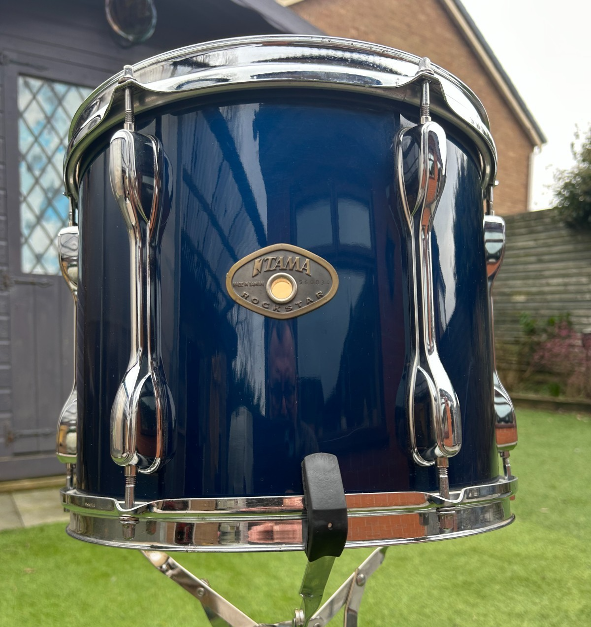 Tama Rockstar Tom 12"x 10'' 6-Lugs Undrilled Shell Midnight Blue photo 2