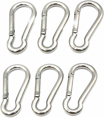 2.36 Inch Spring Snap Hook Carabiner 316 Stainless Steel Keychain Clips for Keys