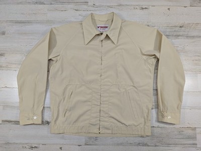 Vintage 70s McGregor Jacket Mens 46 Manilla Drizzler Full Zip Cotton Poplin