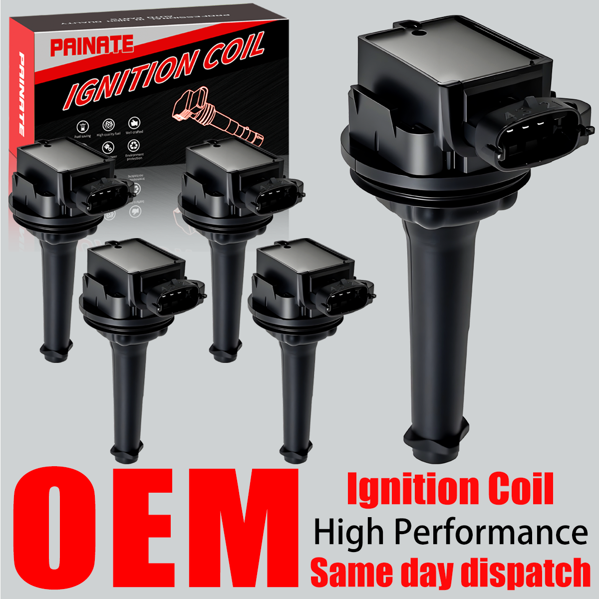 5PCS Brand OEM Ignition Coil For Volvo C70 S60 S70 V70 XC90 2.3L 2.4L 2.5L UF341