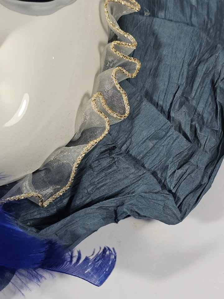 Vintage R.O.C. Máscara Colgante Mardi Gras Bufón Porcelana, 11" X 8" X2" Foto 4 de 4