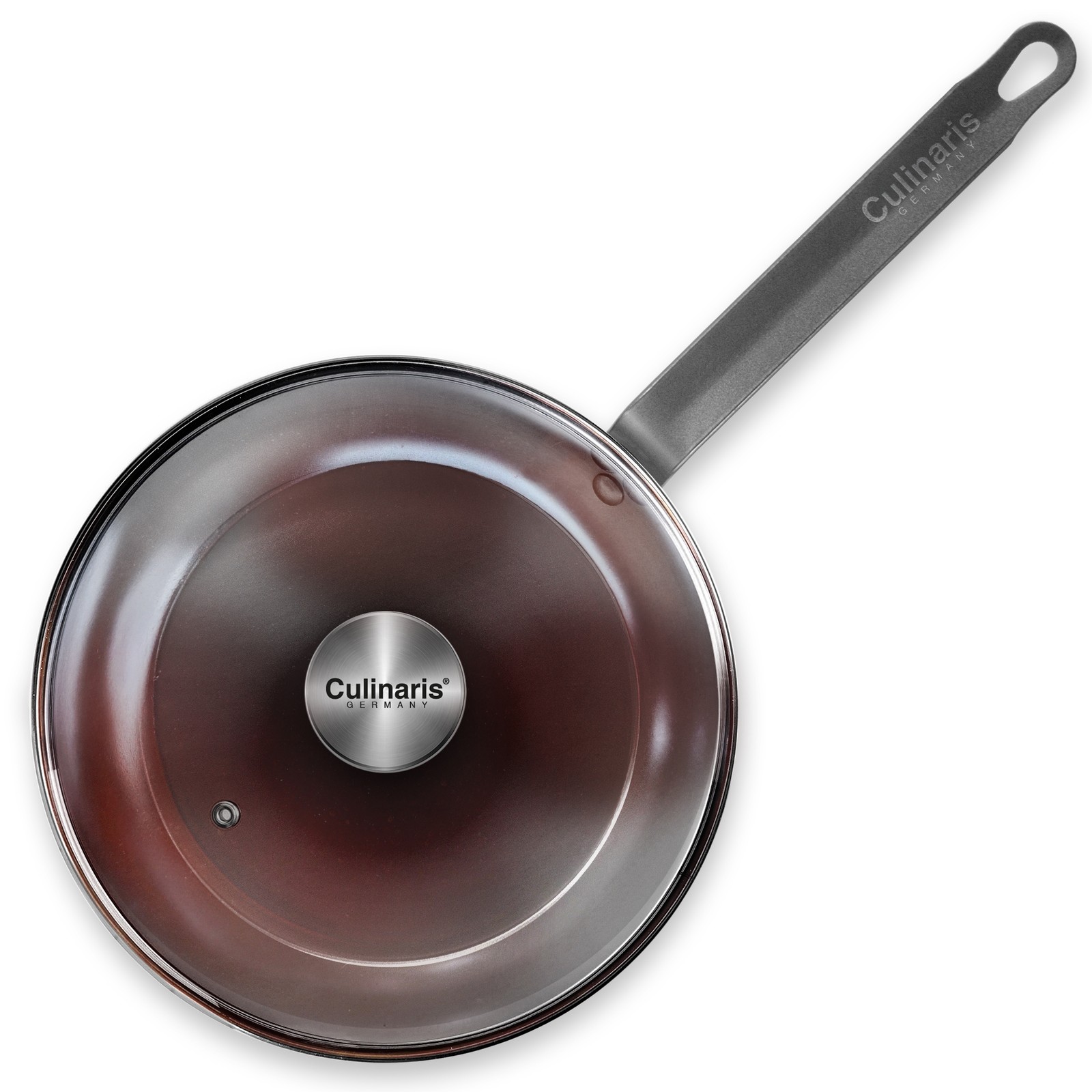 Eisenpfanne - Fierro Classico - 28 cm - Eingebrannt + Glasdeckel | Culinaris