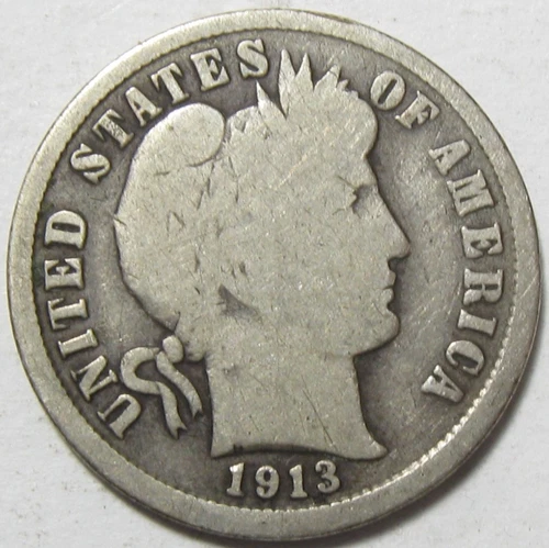 1913-S Barber Dime - #6244