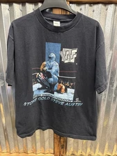 Vintage 1998 WWF Stone Cold Steve Austin Bret Hart Murina Tag T-Shirt Size XL