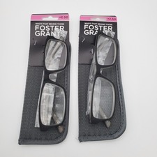 Foster Grant Tyler 2.50 Black Tech Glasses / Readers Comfort Frame  Case Qty-2