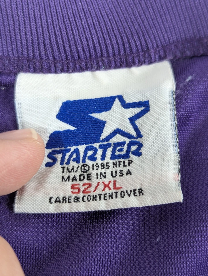 Camiseta deportiva Cris Carter Minnesota Vikings #80 Starter para hombre 52 XL X-Large púrpura años 90 Foto 3 de 4