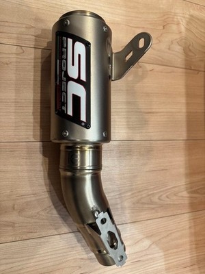 パーツ Sc project slip on SC Project Slip-On Muffler ZX-6R 636 19-26 Titanium Carbon Racing
