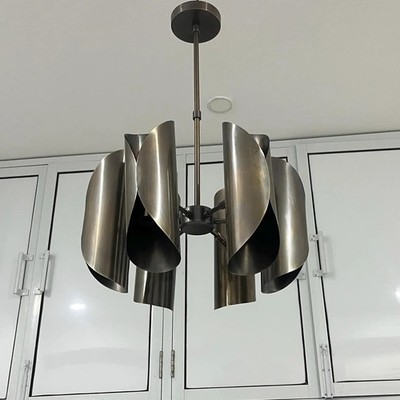 Modern 12-light pendant Sputnik chandelier antique patina Home Interior Fixture
