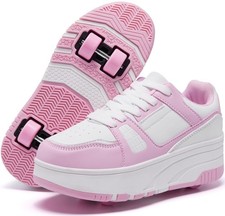 Roller Skate Shoes for Girls Boys Detachable Wheeled Fashion Sneakers