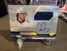 2021-22 UD Premier Horizontal Acetate Rookie Auto Patch /99 Vasily Podkolzin 