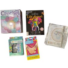 Kids/Teen Craft Set, Crochet, Bracelet, Suncatchers, Embroidery  Scratch Art