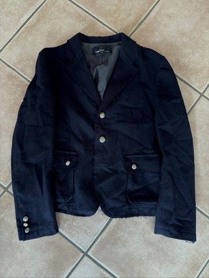 Comme des Garçons Wool Blazer Medium Frayed Hem