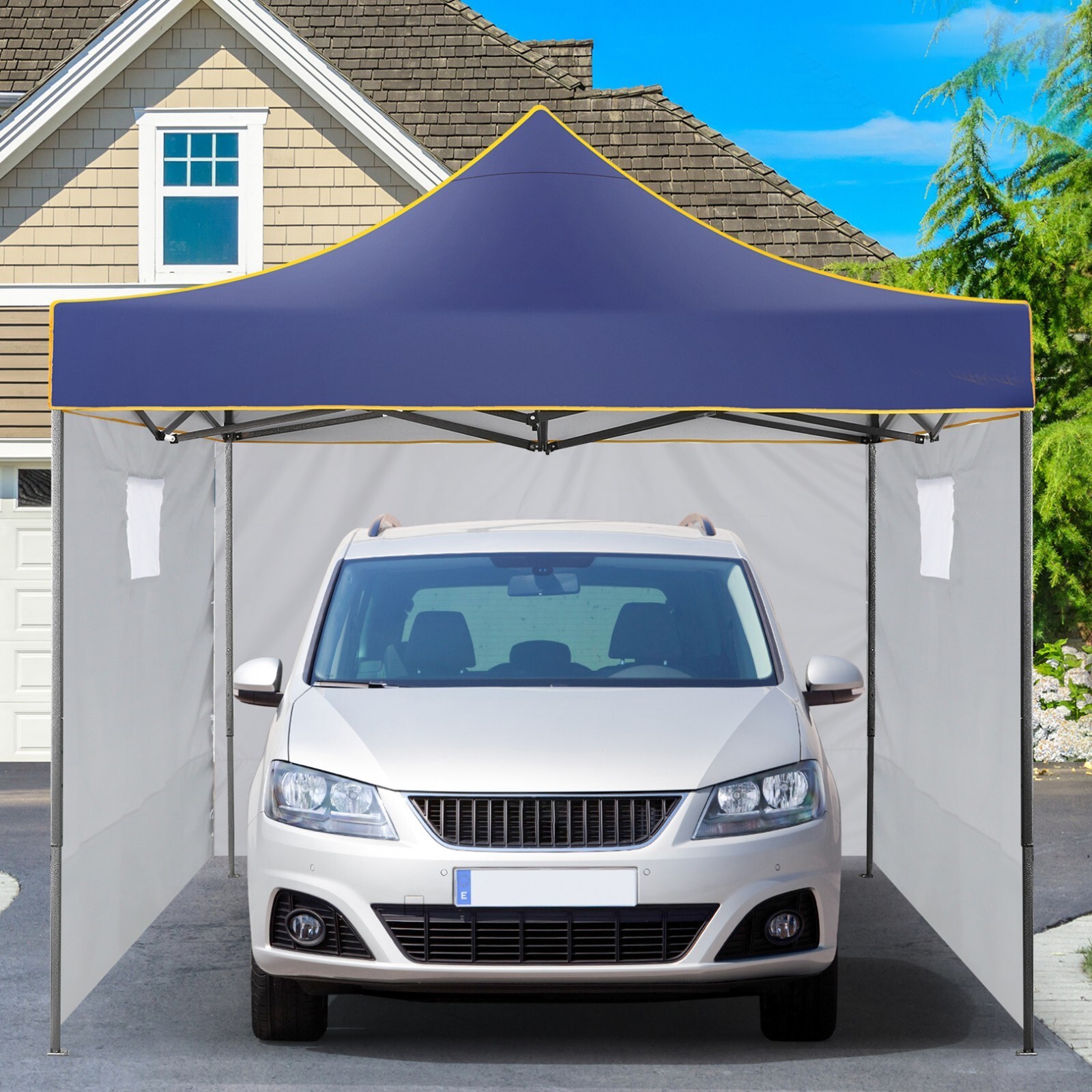 10x10 Pop up Canopy Heavy Duty Commercial Instant Vendor Tent with 4 Sidewalls