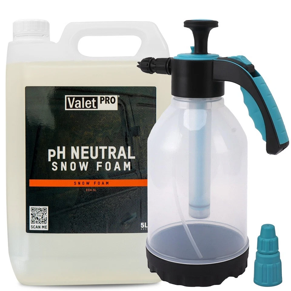 VALETPRO pH NEUTRAL SNOW FOAM 5L & SPRAYER 2L CAPACITY CAR PUMP FOAMING SPRAYER - Image 1 of 4