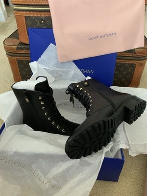 Stuart Weitzman Women's Lug Sole Lace-Up Ankle Boot, Size 7.5