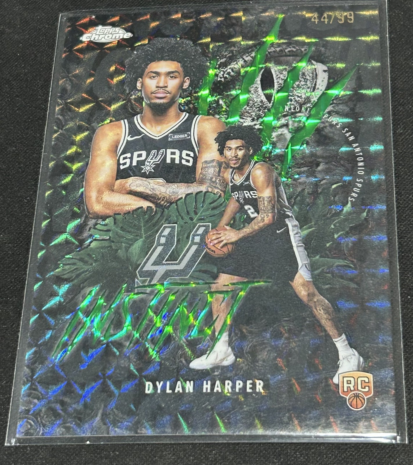 2025-26 Topps Chrome Dylan Harper RC Rookie Instinct Green Geometric /99