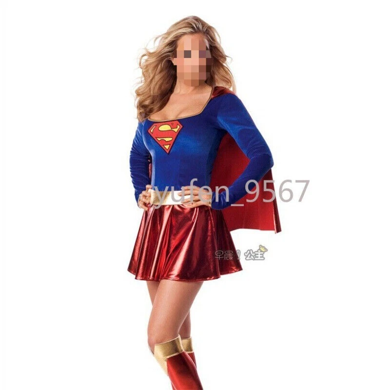 Sexy Disfraz de Supergirl Comics Superhéroe Superman Halloween Adulto Foto 2 de 4
