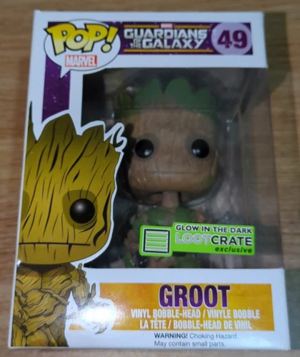 Funko Pop! Vinyl: Marvel - Groot - (Glow) - Loot Crate (Exclusive) #49