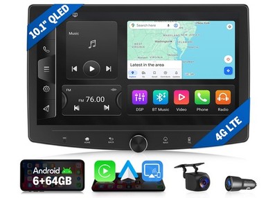 Android 13 6+64 Autoradio 10,1'' Doppel DIN Navigation CarPlay 4G LTE Touchscreen